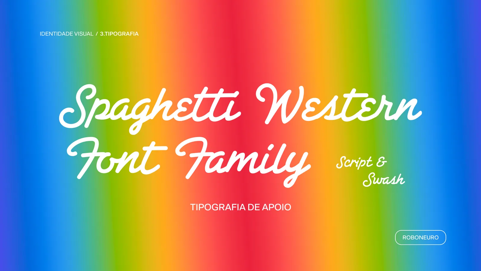 Tipografia de apoio Spaghetti Western, script e swash
