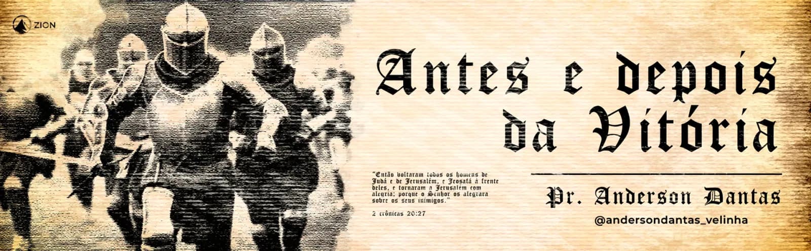 Tela de pregação “Antes e depois da vitória”