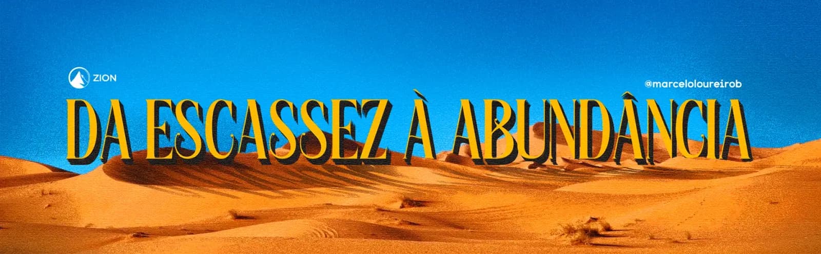 Tela de pregação “Da escassez à abundância”